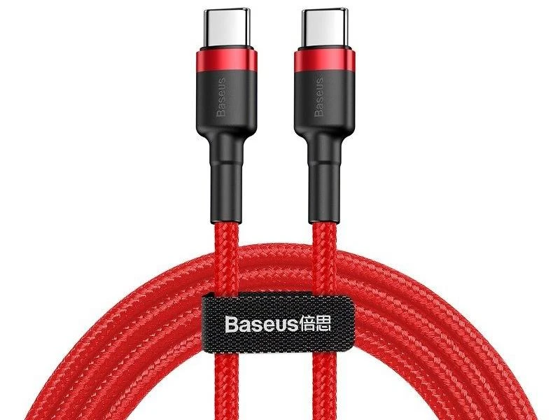 Dėklas Baseus Cafule kabelis USB-C PD 2.0 QC 3.0 60W 2m - Raudonas