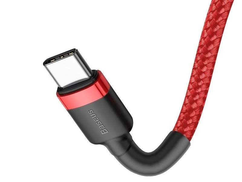 Dėklas Baseus Cafule kabelis USB-C PD 2.0 QC 3.0 60W 2m - Raudonas