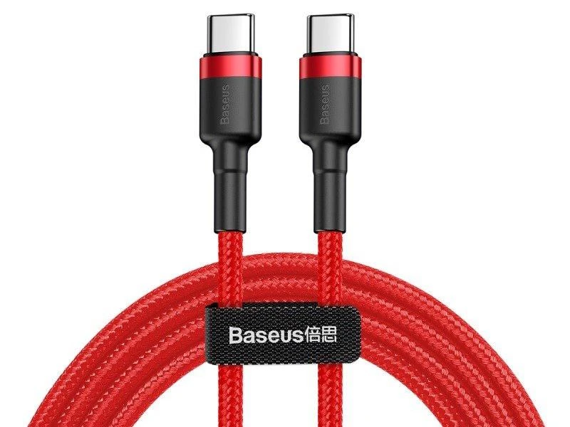 Baseus Cafule kabelis USB-C PD 2.0 QC 3.0 60W 1m - Raudonas