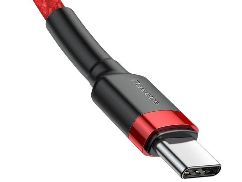 Baseus Cafule kabelis USB-C PD 2.0 QC 3.0 60W 1m - Raudonas