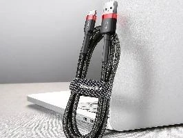 Baseus Cafule USB-C kabelius 2A 3m - Juodas / Raudonas