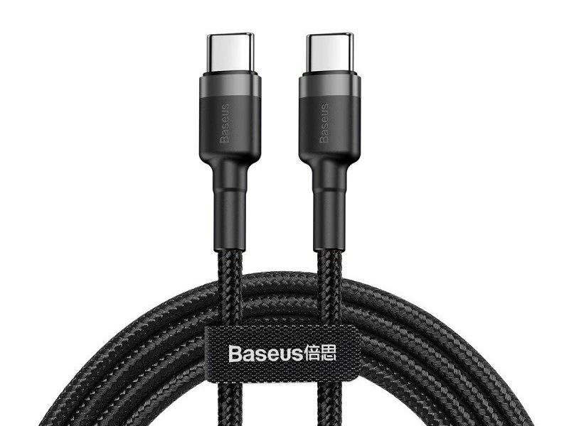 Baseus Cafule kabelis USB-C PD 2.0 QC 3.0 60W 1m - Juodas / Pilkas