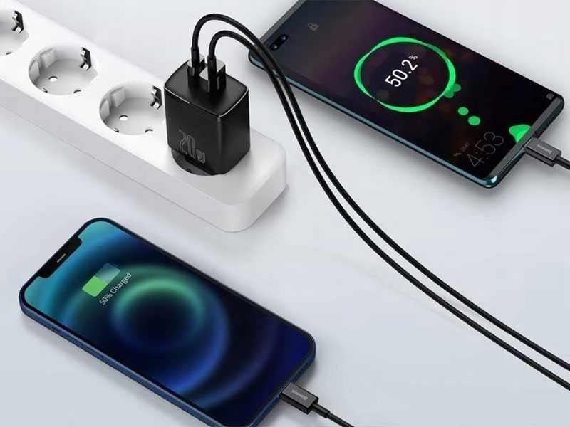 Baseus Kompaktiškas sieninis greitasis įkroviklis USB-C 20W, Juodos spalvos (CCXJ-B01)
