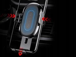 Baseus Gravity automobilinis laikiklis su belaidžiu Qi įkrovimu - Juodas