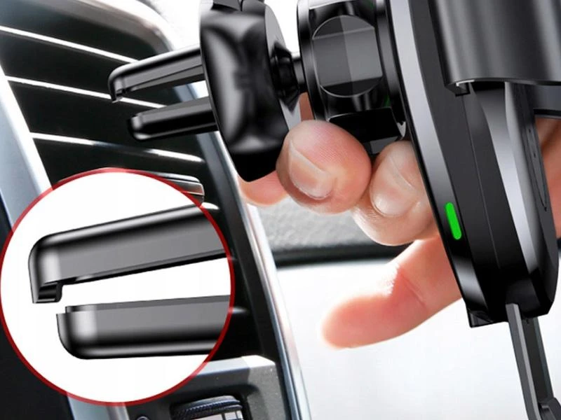 Baseus Gravity automobilinis laikiklis su belaidžiu Qi įkrovimu - Juodas
