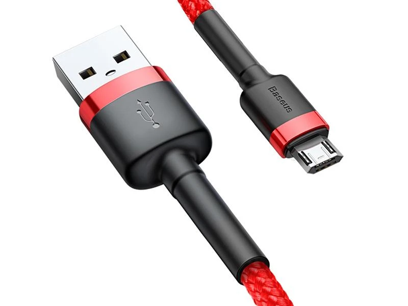 Kabelis Baseus Cafule mikro USB 2.4A 1m red