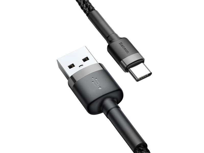 Baseus Cafule kabelis USB-C 3A 0.5m - Pilkas / Juodas
