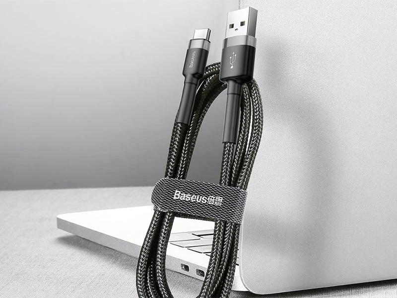 Baseus Cafule kabelis USB-C 3A 0.5m - Pilkas / Juodas