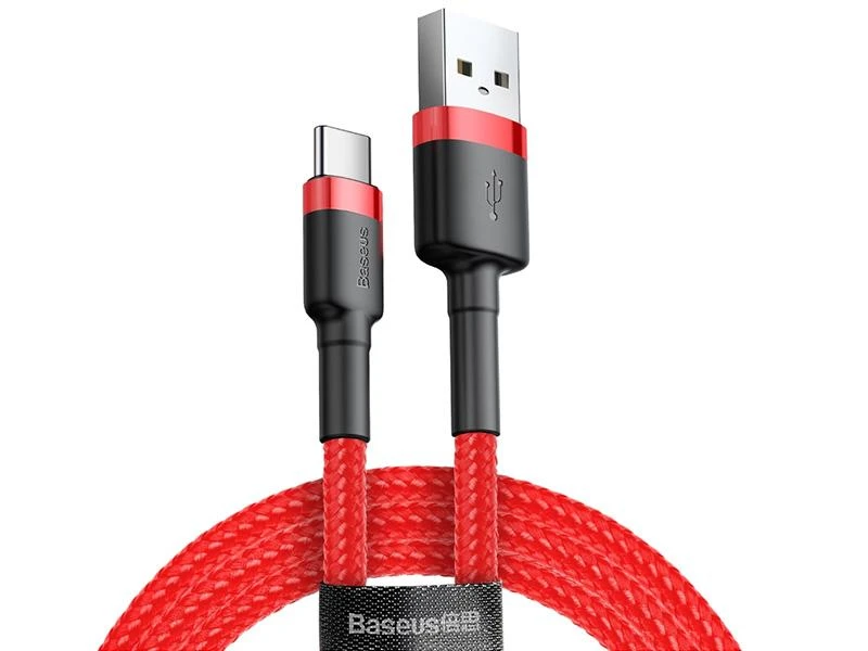 Baseus Cafule kabelis USB-C 3A 1m - Raudonas