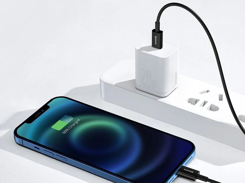 Baseus Superior serijos USB-C - Lightning kabelis 20W PD 2m - Juodas