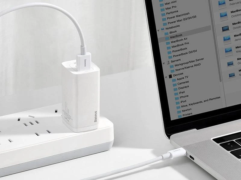 Baseus Superior serijos kabelis USB-C 66W 2m - Baltas