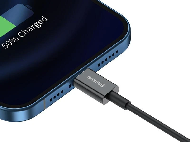 Baseus Superior Series USB - Lightning laidas 2.4A 2m - Juodas