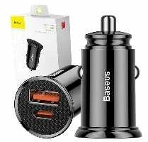Baseus Circular automobilinis įkroviklis PD QC4.0 + 5A 30W - Juodas