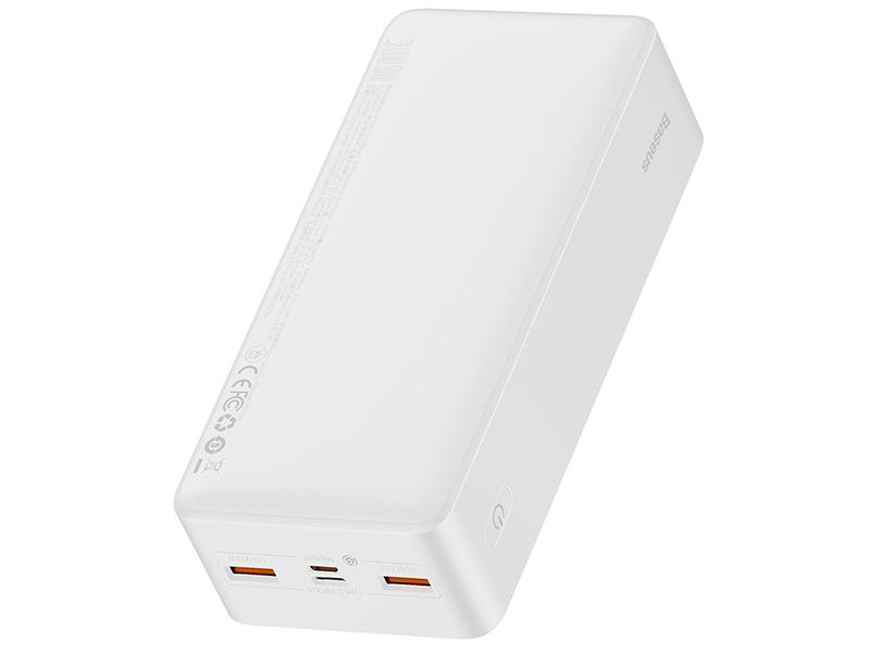 Baseus Bipow Fast Charge Power Bank PD+QC 30000mAh 20W baltas (Baltas)