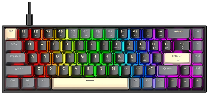 Klaviatūra TRACER GAMEZONE MAGNET 68 RGB USB