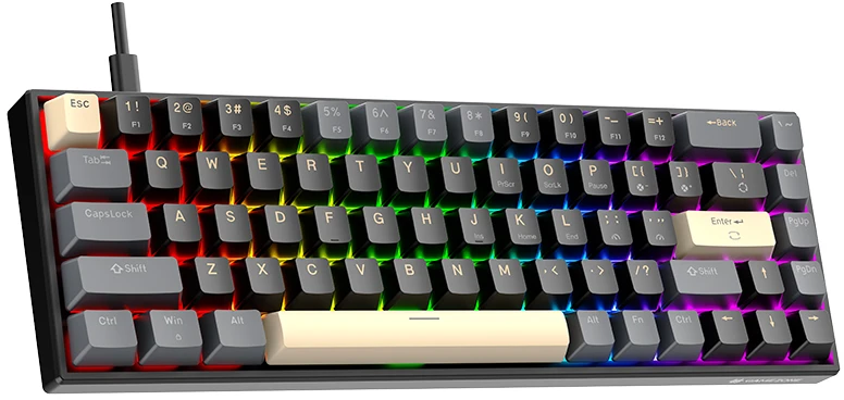Klaviatūra TRACER GAMEZONE MAGNET 68 RGB USB