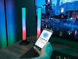 Sieninis šviestuvas TRACER Smart Desk RGB Tuya App lempų rinkinys