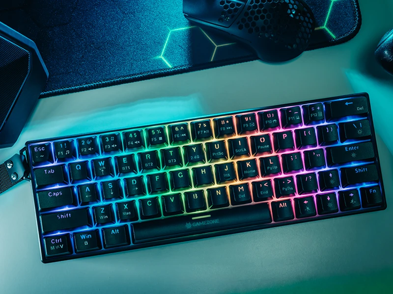 Klaviatūra mechaninė Tracer GAMEZONE SIGMA 63 RF (2.4+BT) Juodas