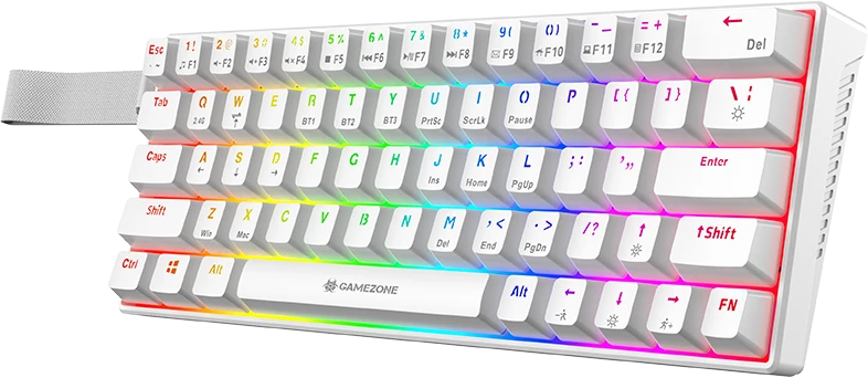 Klaviatūra mechaninė Tracer GAMEZONE SIGMA 63 RF (2.4+BT) Baltas