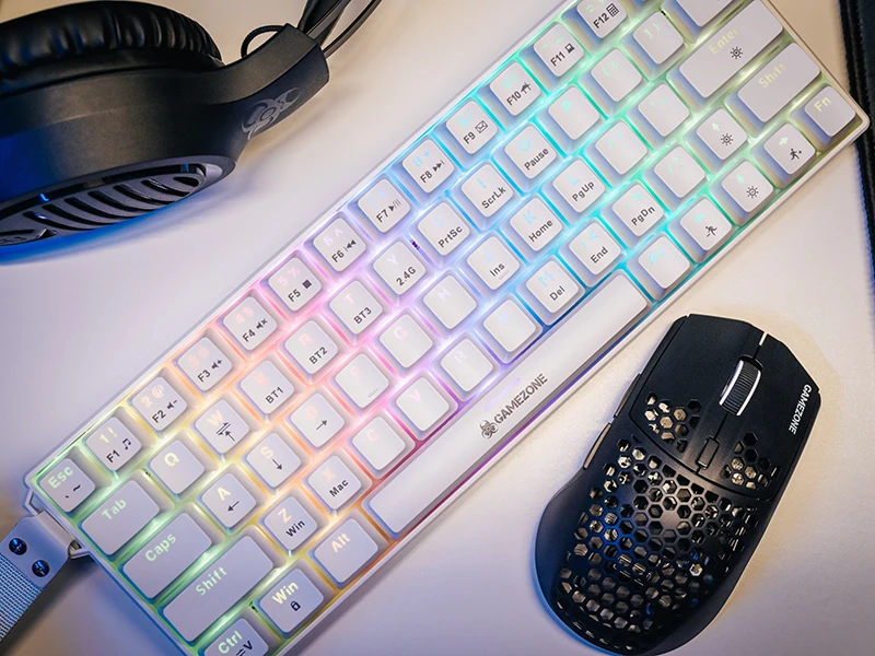 Klaviatūra mechaninė Tracer GAMEZONE SIGMA 63 RF (2.4+BT) Baltas