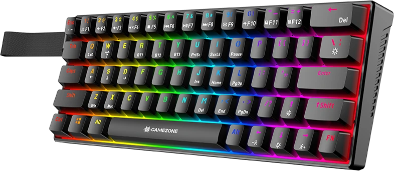 Klaviatūra mechaninė Tracer GAMEZONE SIGMA 63 RF (2.4+BT) Juodas
