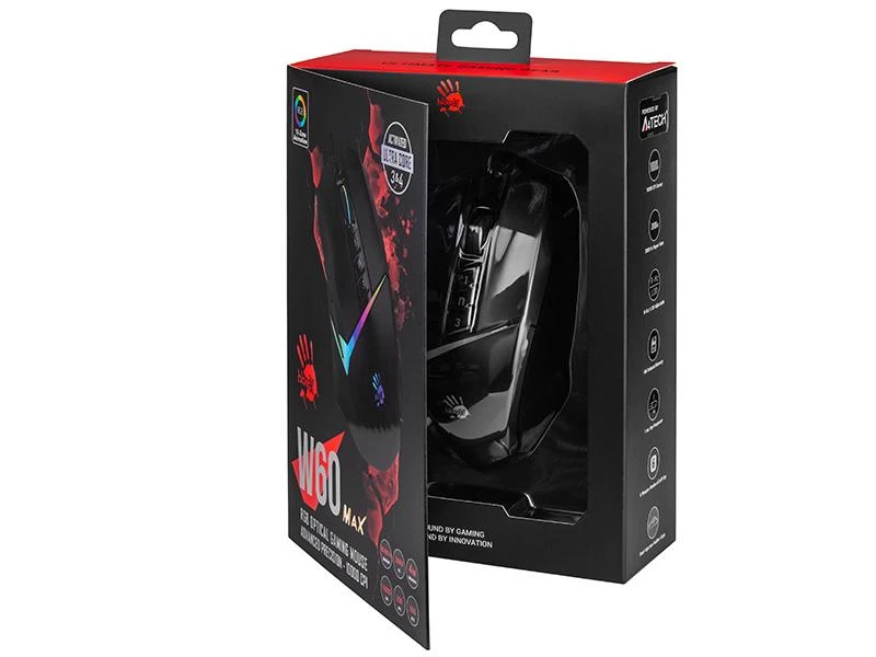 A4Tech BLOODY W60 MAX Stone Juodas USB Activated Pelė