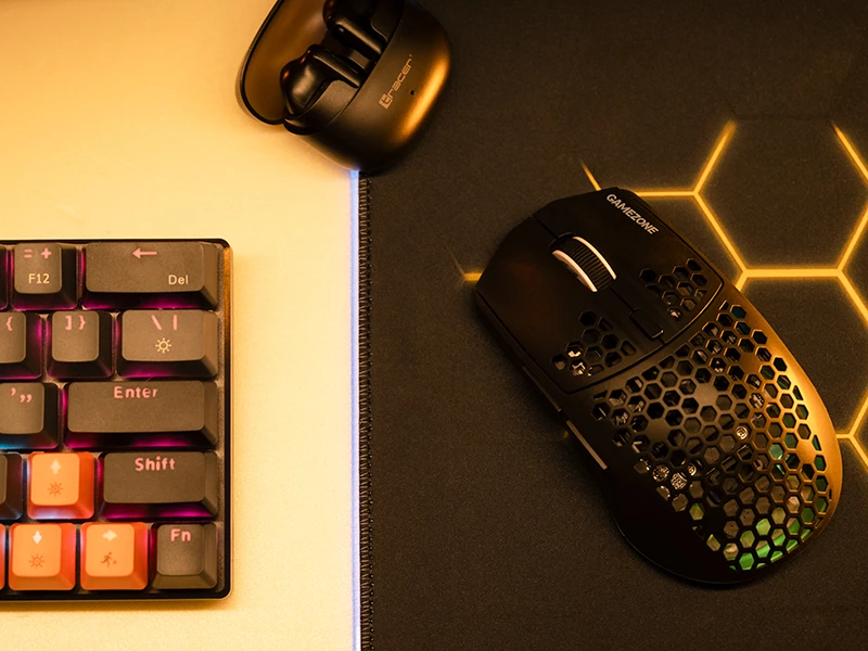 Pelė TRACER GAMEZONE INTENSE RGB korio formos RF pelė (2.4G+BT)