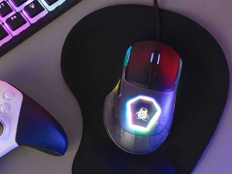 Pelė Myszka žaidimams Tracer GameZone NEON su laidu 12400 dpi optinė juoda