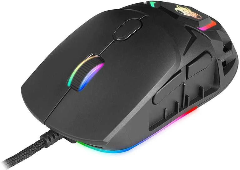Pelė Myszka žaidimams Tracer GameZone NEON su laidu 12400 dpi optinė juoda