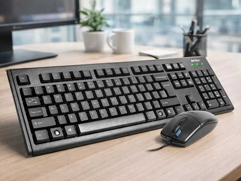 Kalviatūros ir pelės komplektas A4Tech KM-720+OP-620D, juodas