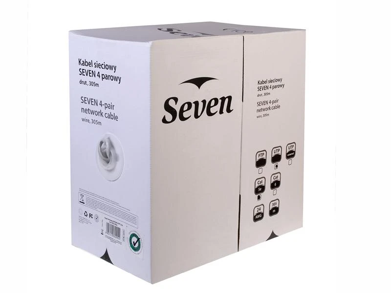 SEVEN UTP CCA kietas 4x2 305m tinklo kabelis