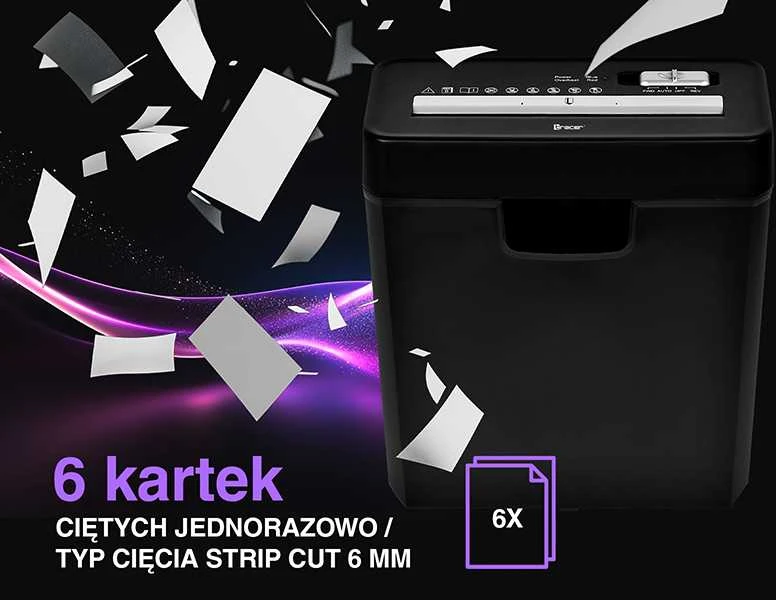 Tracer EDGY10L Paper Shredder Juodas