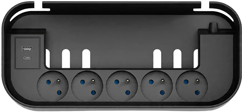 TRACER EnergyBox Mobile Ready Power Strip, 1.5 m (5 outlets + 1x USB-A + 1x Type-C, PD 20W, QC 20W)