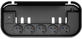 TRACER EnergyBox Mobile Ready Power Strip, 1.5 m (5 outlets + 1x USB-A + 1x Type-C, PD 20W, QC 20W)