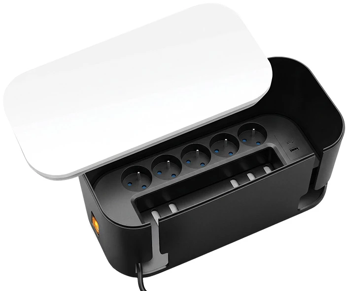 TRACER EnergyBox Mobile Ready Power Strip, 1.5 m (5 outlets + 1x USB-A + 1x Type-C, PD 20W, QC 20W)
