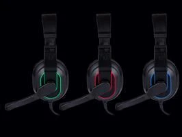 Tracer Gaming Zone Radian RGB Flow ausinės žaidimams, Juodos