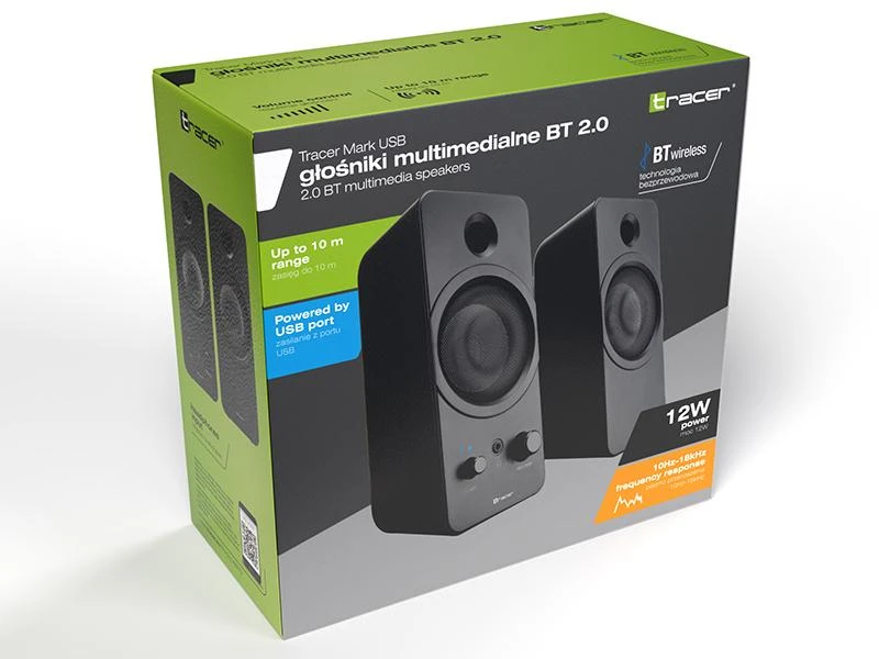 Kompiuterio kolonėlės TRACER TRAGLO46370 Garsiakalbiai 2.0 Pažymėkite USB BLUETOOTH