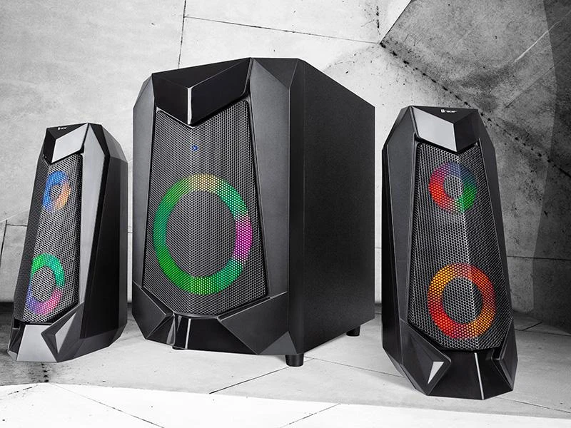 Kompiuterio kolonėlės TRACER 2+1 Hi-Cube RGB Flow BT garsiakalbiai