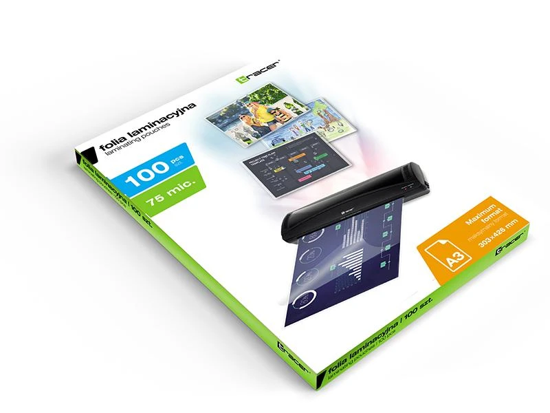 TRACER TRANIS46465 Laminavimo folija 75 mic 100 vnt A3