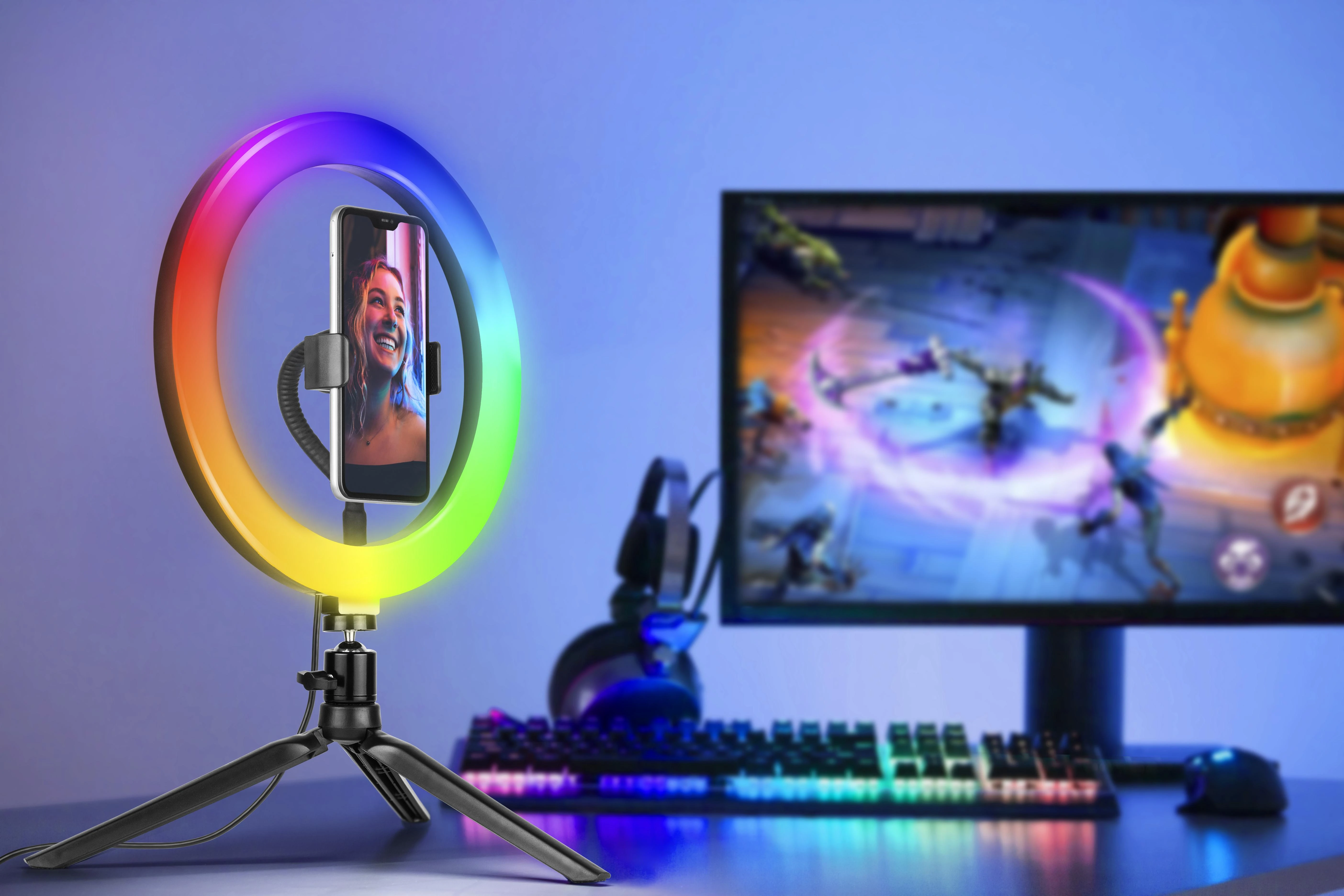 TRACER RING 26cm RGB mini tripod ring lamp