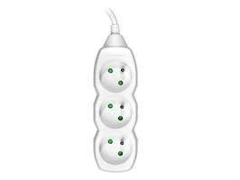TRACER TRALIS44613 Prailginimo laidas TRACER PowerCord 1,5m 3 lizdai baltas