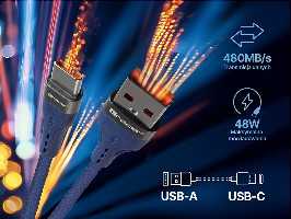 Kabelis TRACER USB A - Tipas C 1m NB