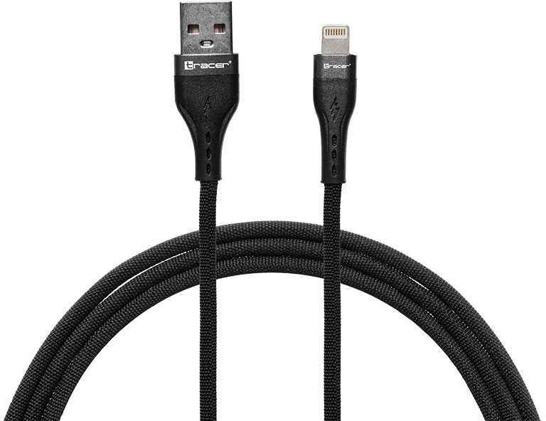 TRACER USB A - Lightning kabelis 1m BK