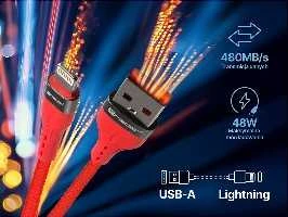 Tracer Raudonas USB A–Lightning laidas 1 m