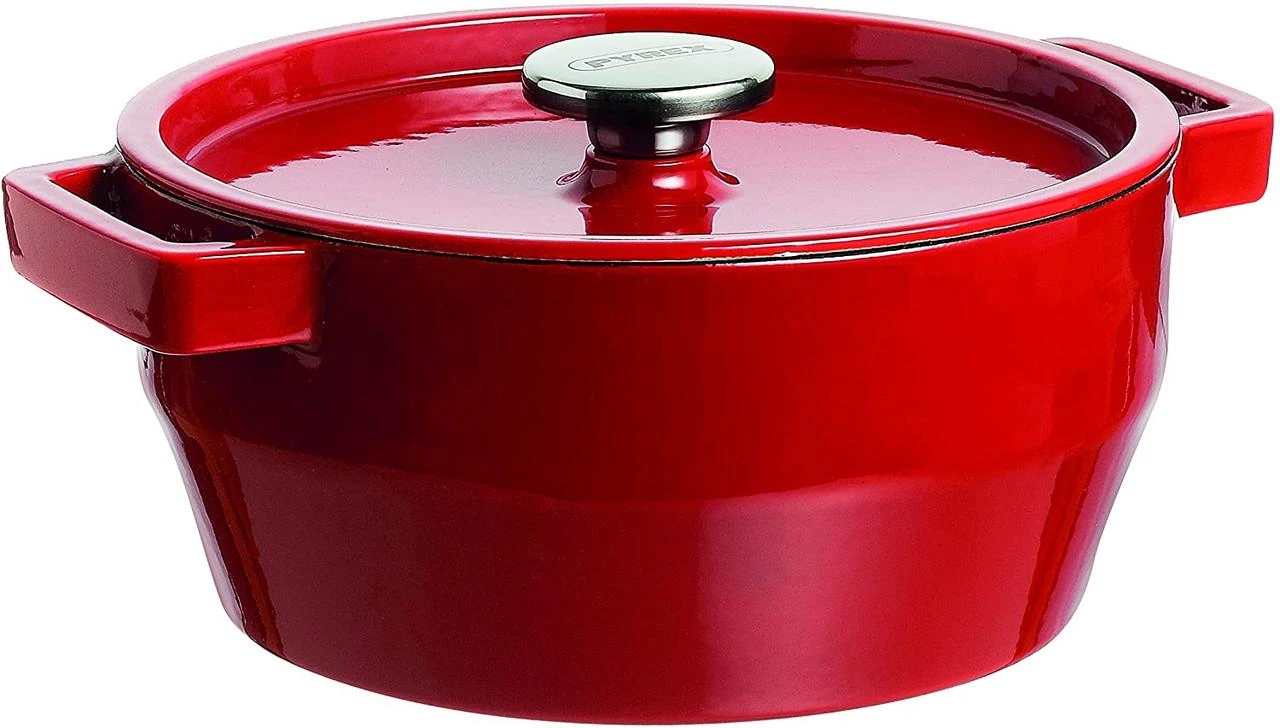 Pyrex Ketaus puodas SLOWCOOK raudonas, 24 cm 3,6 L