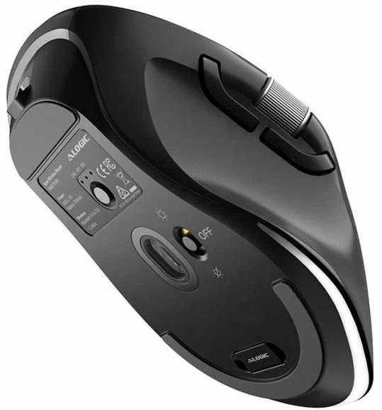 Alogic APEX BLUETOOTH Pelė USB-C - 7 KEYS PROGRAMMABLE Juodas
