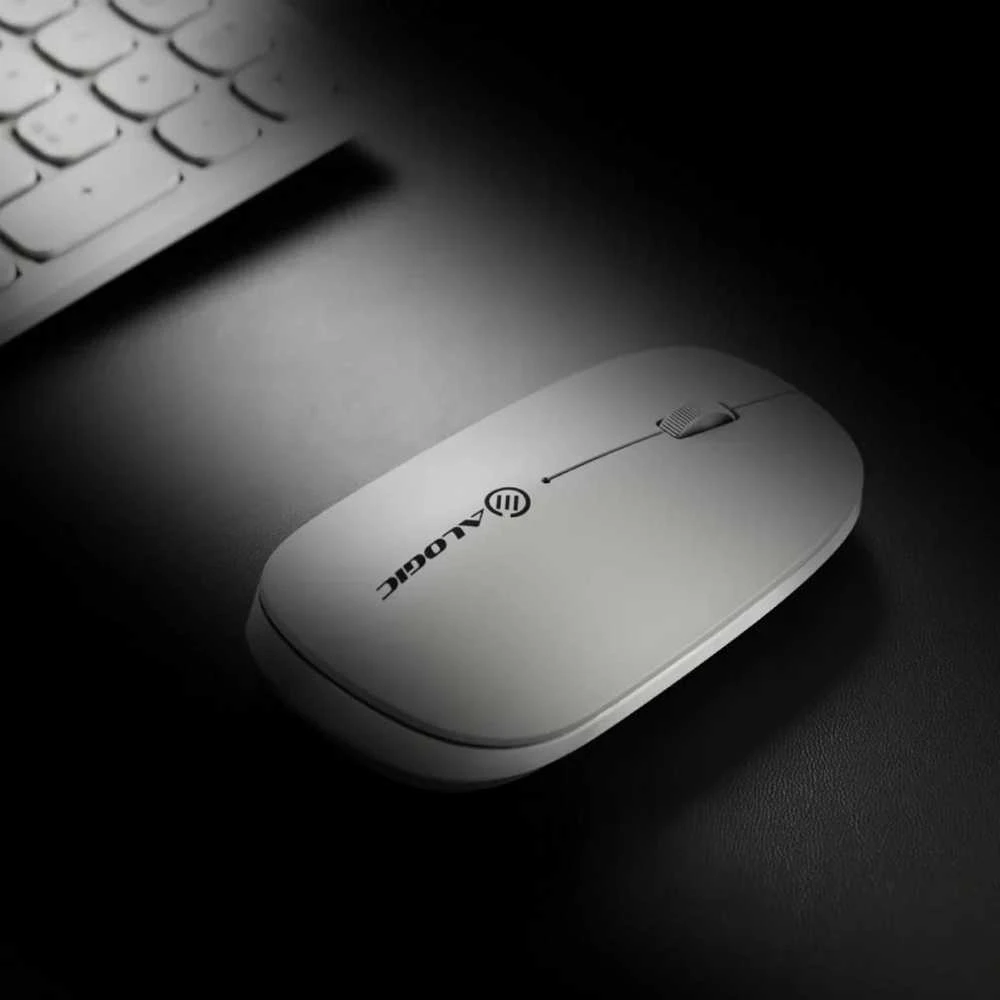 ALOGIC Echelon Bluetooth USB-C įkraunama 4 klavišų pelė – balta