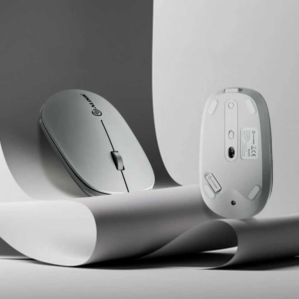 ALOGIC Echelon Bluetooth USB-C įkraunama 4 klavišų pelė – balta