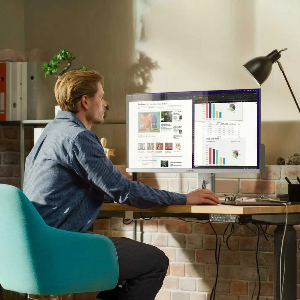 Monitorius „Alogic EDGE“ 34 colių itin plataus profilio WQHD LCD ekranas su 90 W PD