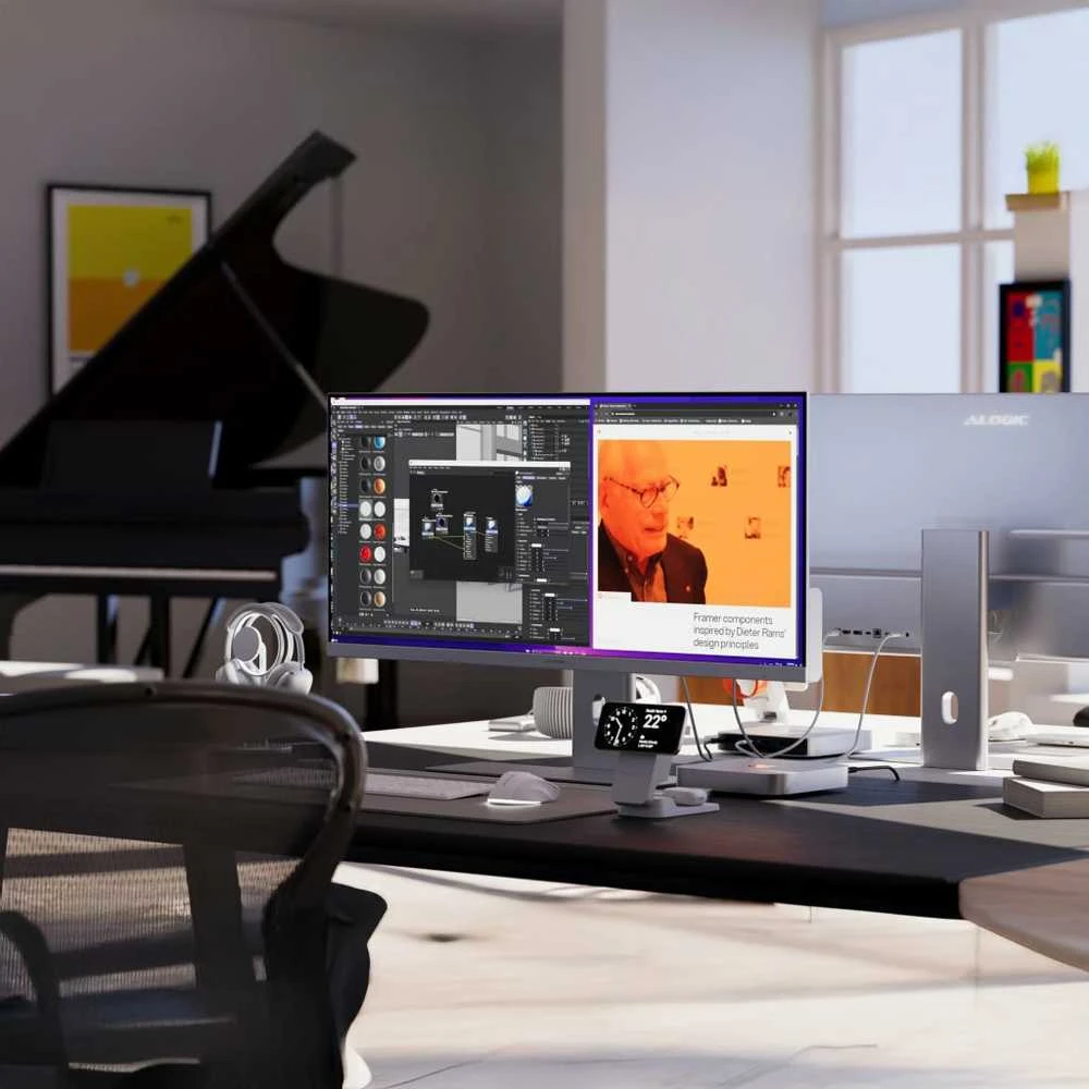 Monitorius „Alogic EDGE“ 40 colių itin plataus profilio WQHD LCD ekranas su 65 W PD dvigubu raiška